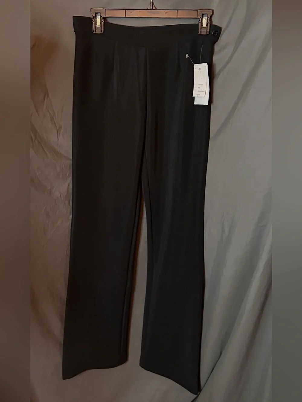 Sigrid Olsen Black Wide-Leg Pull-On Pants.